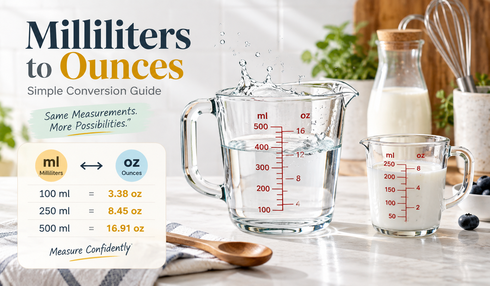 Milliliters to Ounces: ML to OZ Guide