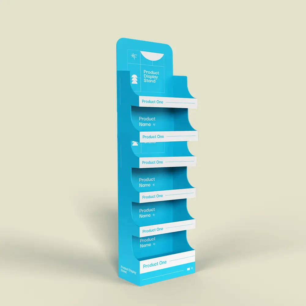 Blue & White Six Shelf Display