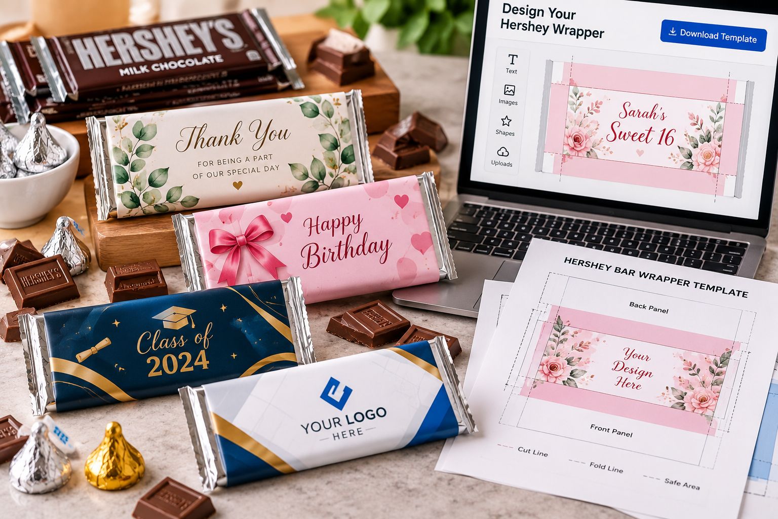 Custom Chocolate Wrapper Design Workspace