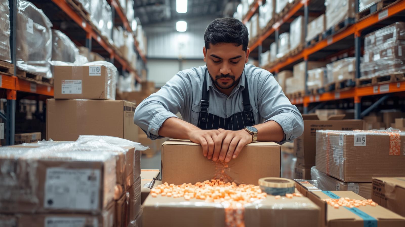 packing products using packaging supplies